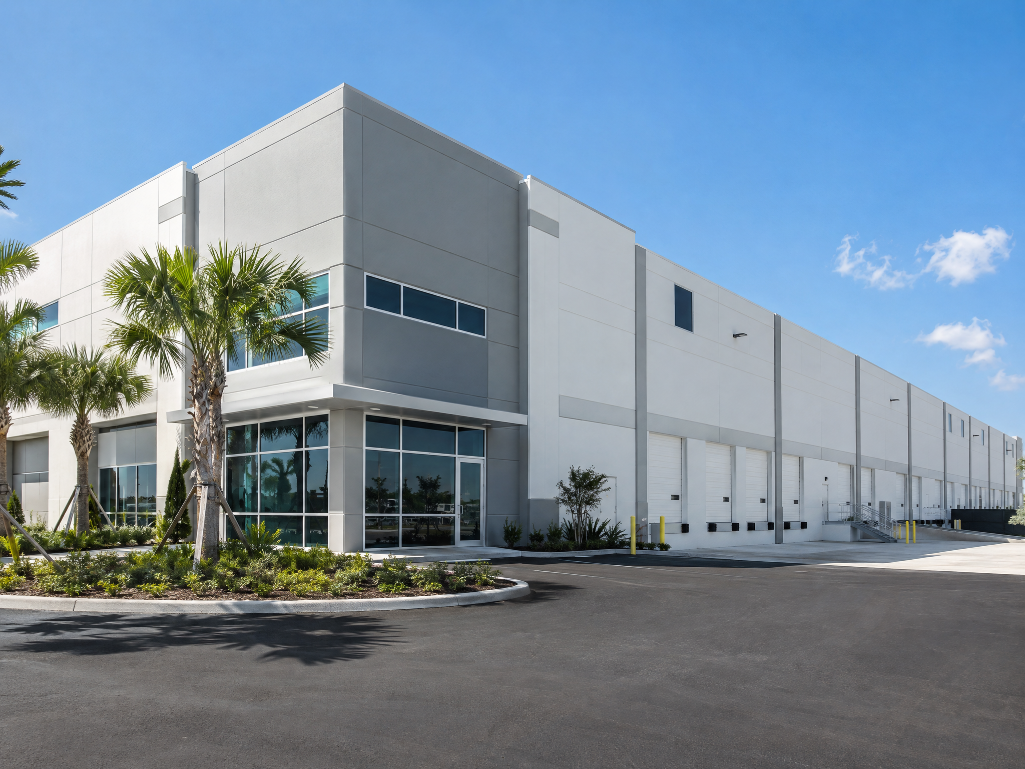 Modern tilt-wall light-industrial warehouse in Florida