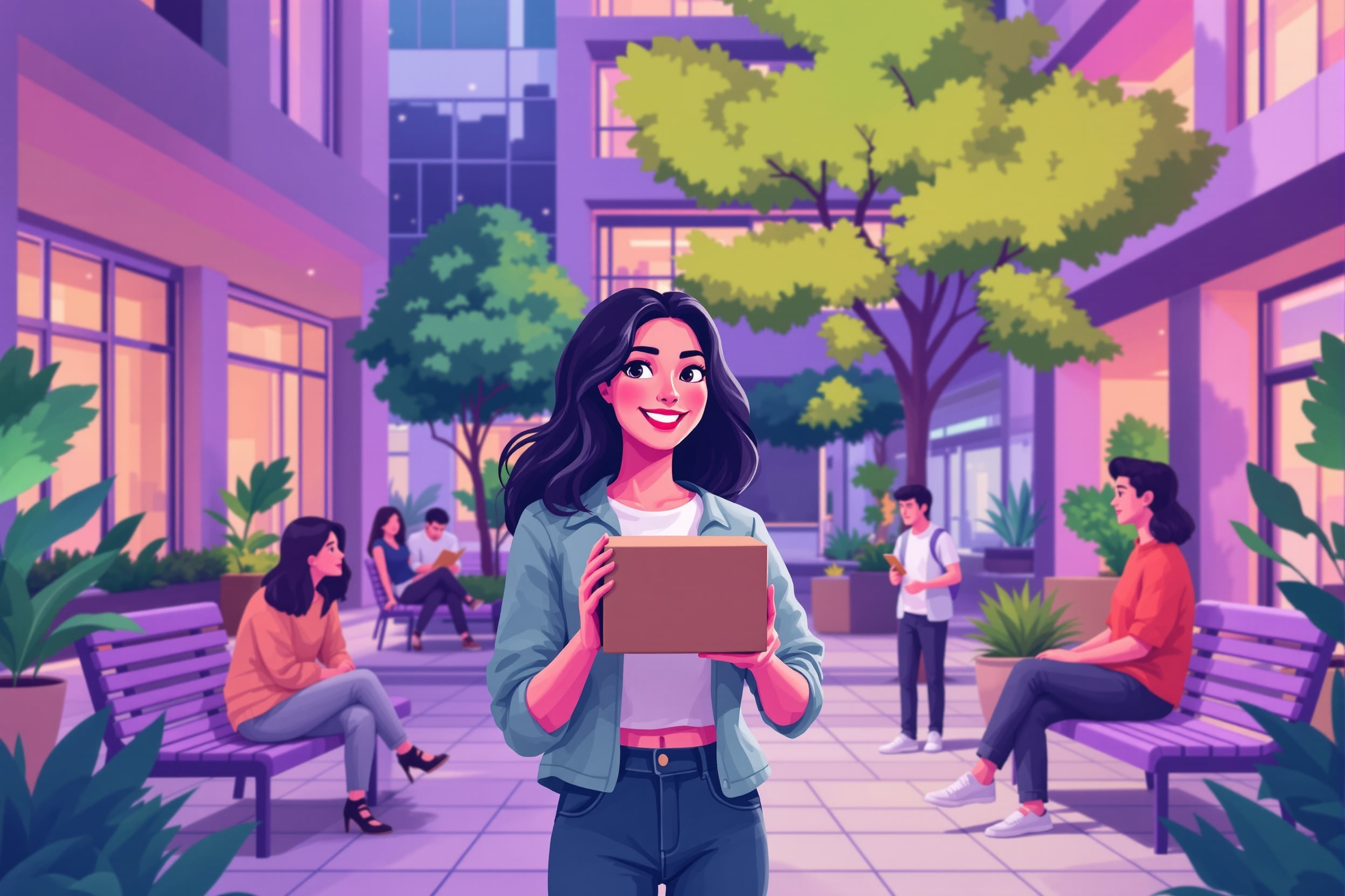 Kampüs Temsilcisi üniversitede arkadaşlarına ürün tanıtımı yapıyor