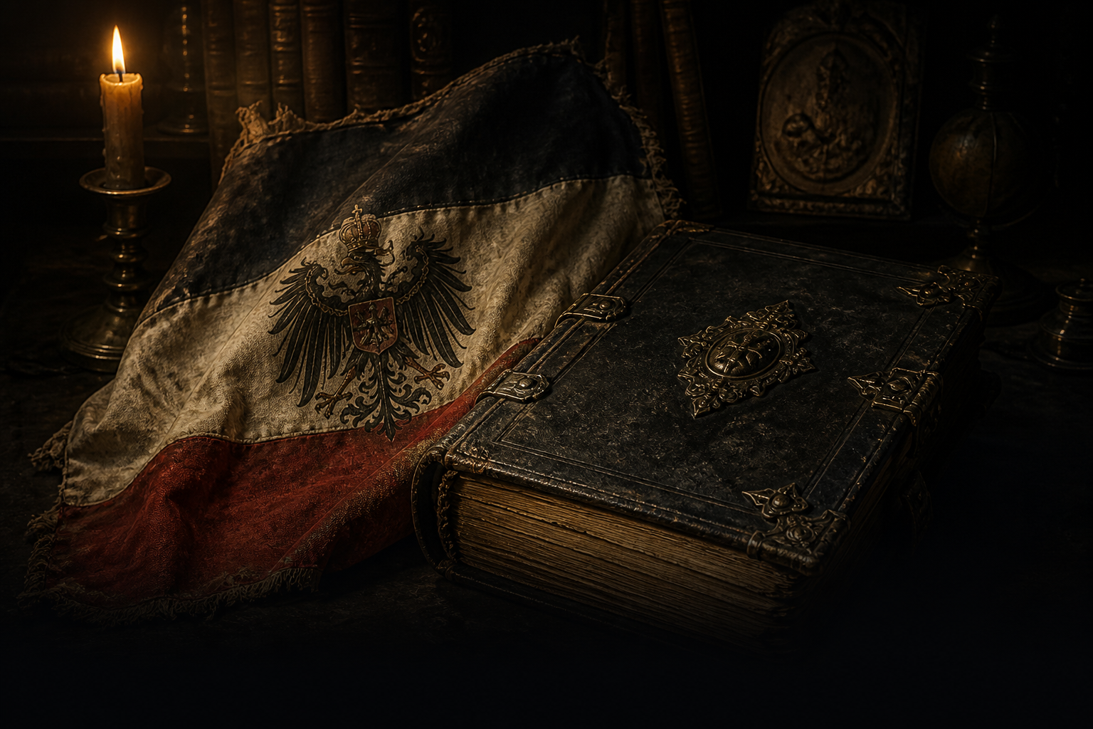 Historical banner representing the German esoteric collection