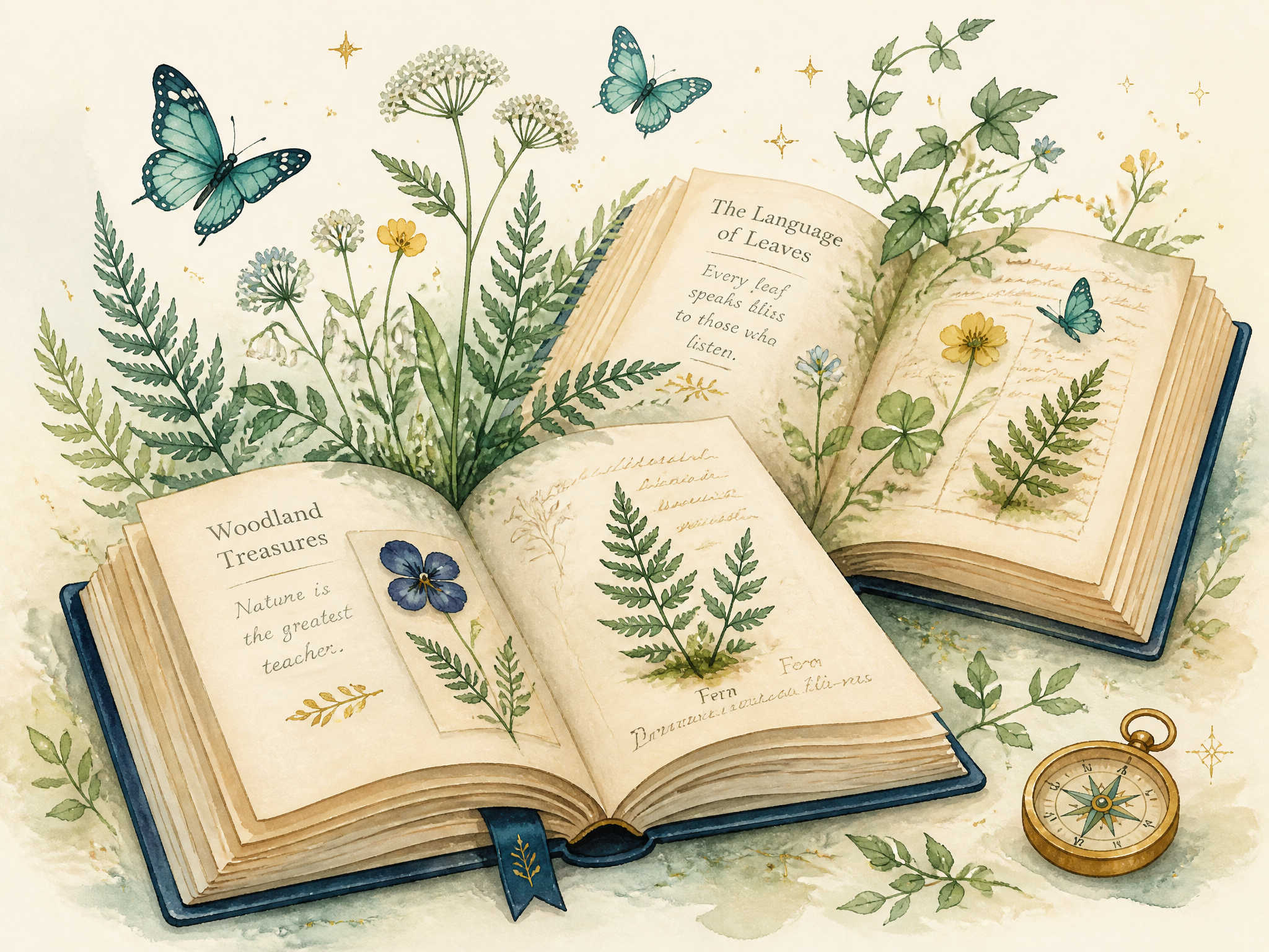 Open books with nature elements growing from pages representing the Curriculum Enhancer