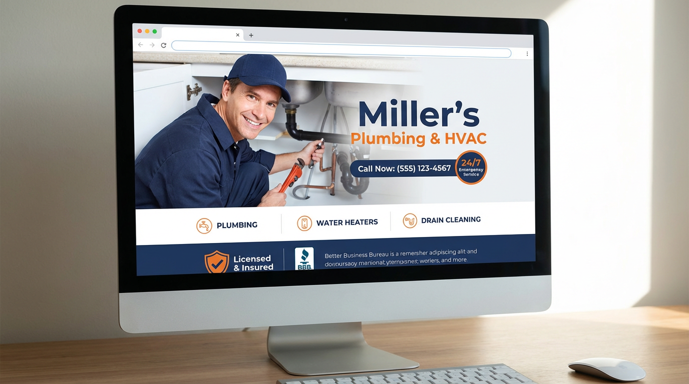 Plumbing website example