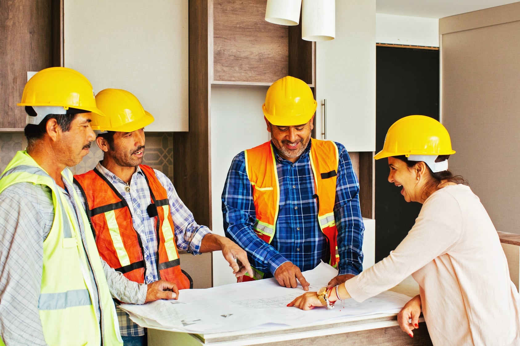 DCW Construction team working together