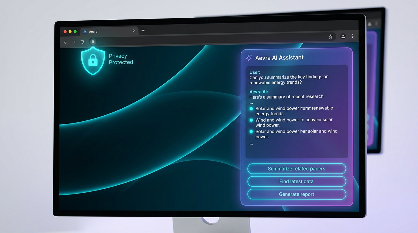 AI Assistant at Work - Aevra Browser Feature Demonstration