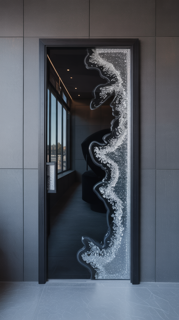 Black-Silver Modern Door