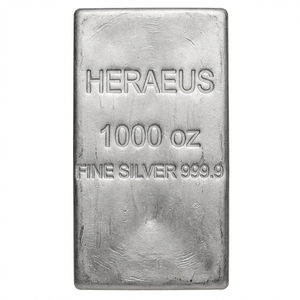 Heraeus 1000 Troy Ounce Silver Bar