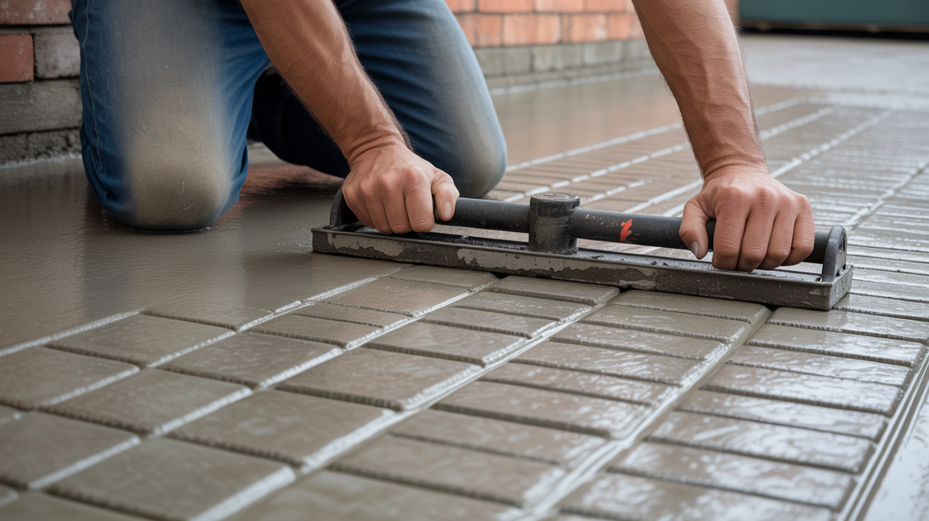 Pattern Imprinted Concrete - installation process
