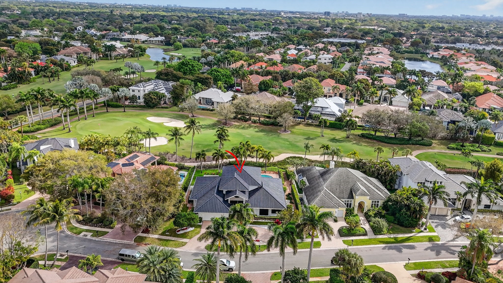 Aerial view of property location