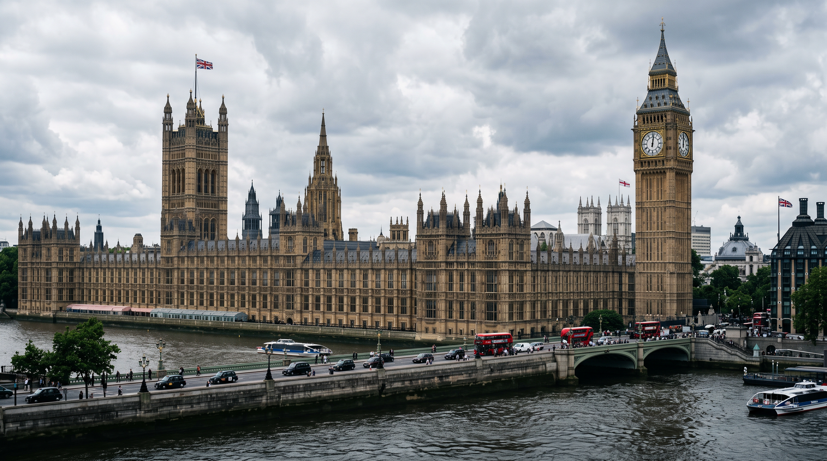 UK Houses of Parliament and Big Ben in Westminster, London