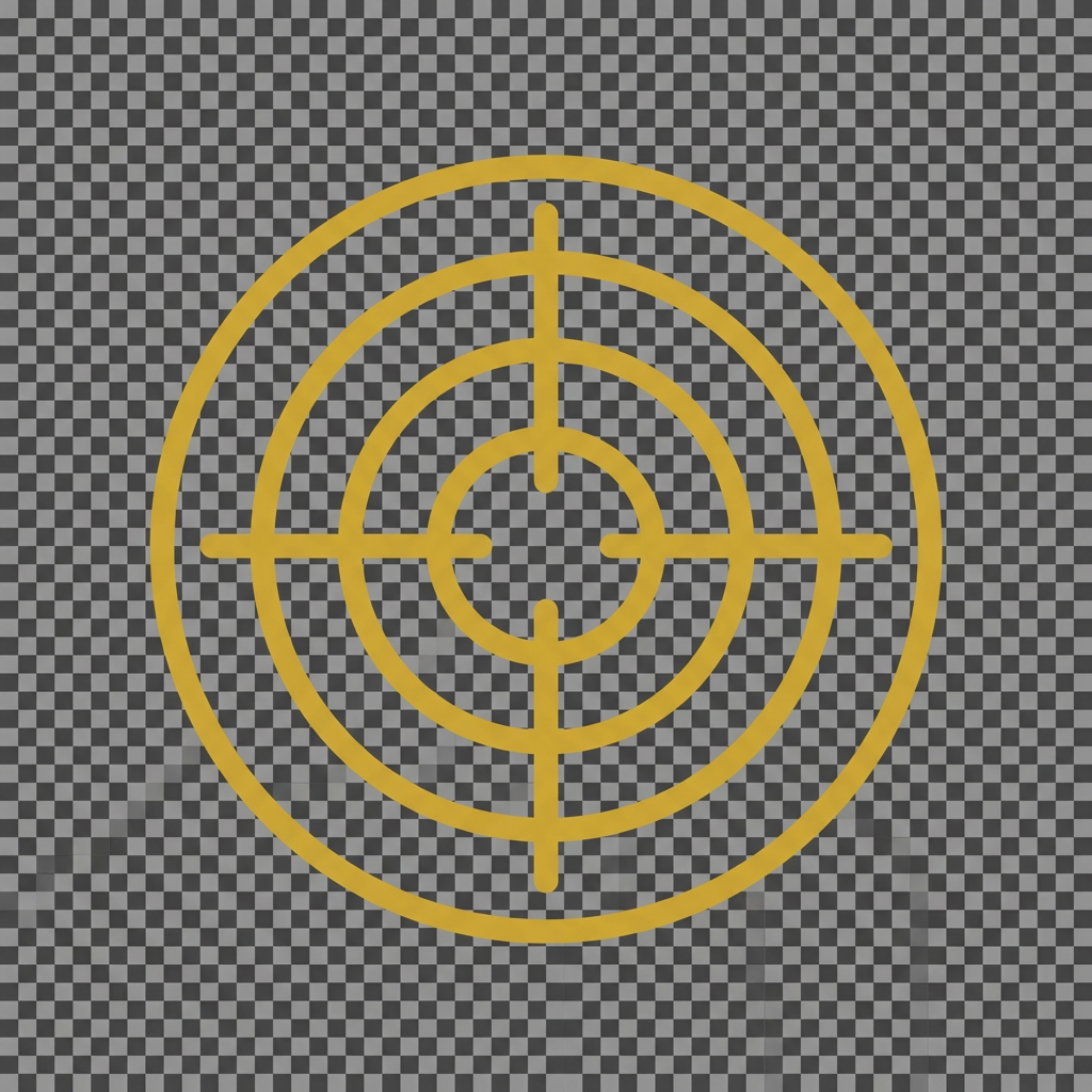 Ícone de alvo dourado