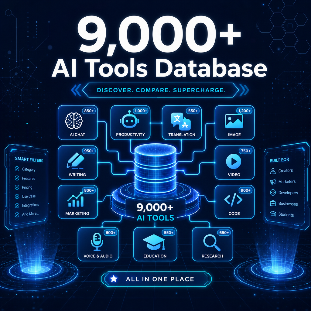 9,000+ AI Tools Database