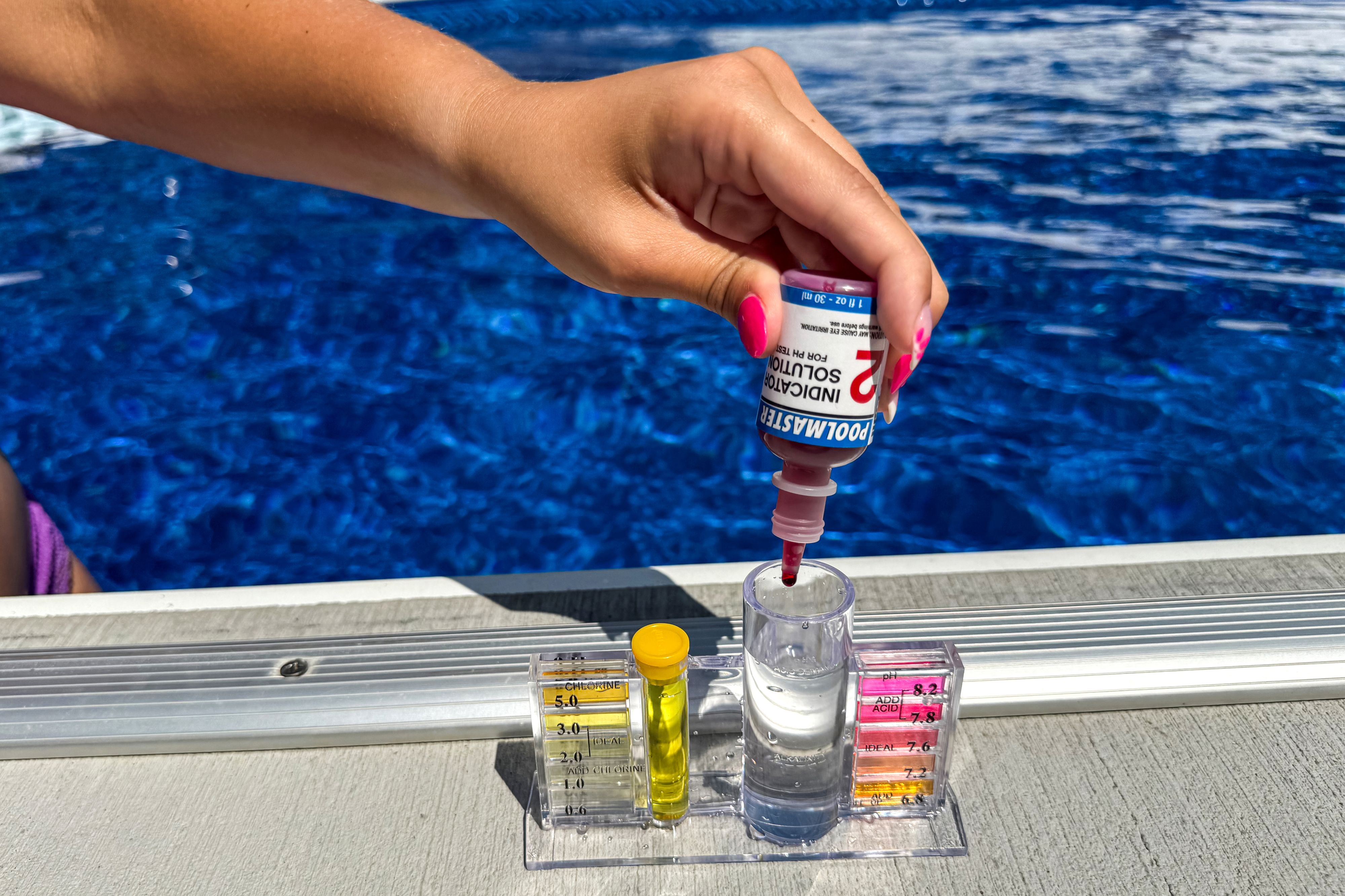 Pool chemical testing and balancing