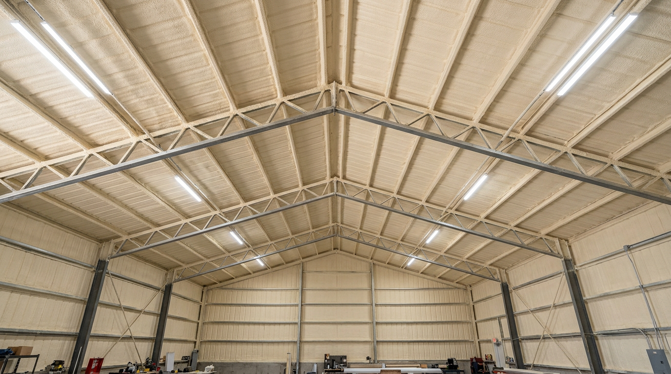 Spray Foam for Metal Buildings: Stopping Condensation Drip in Missouri Shops and Barns