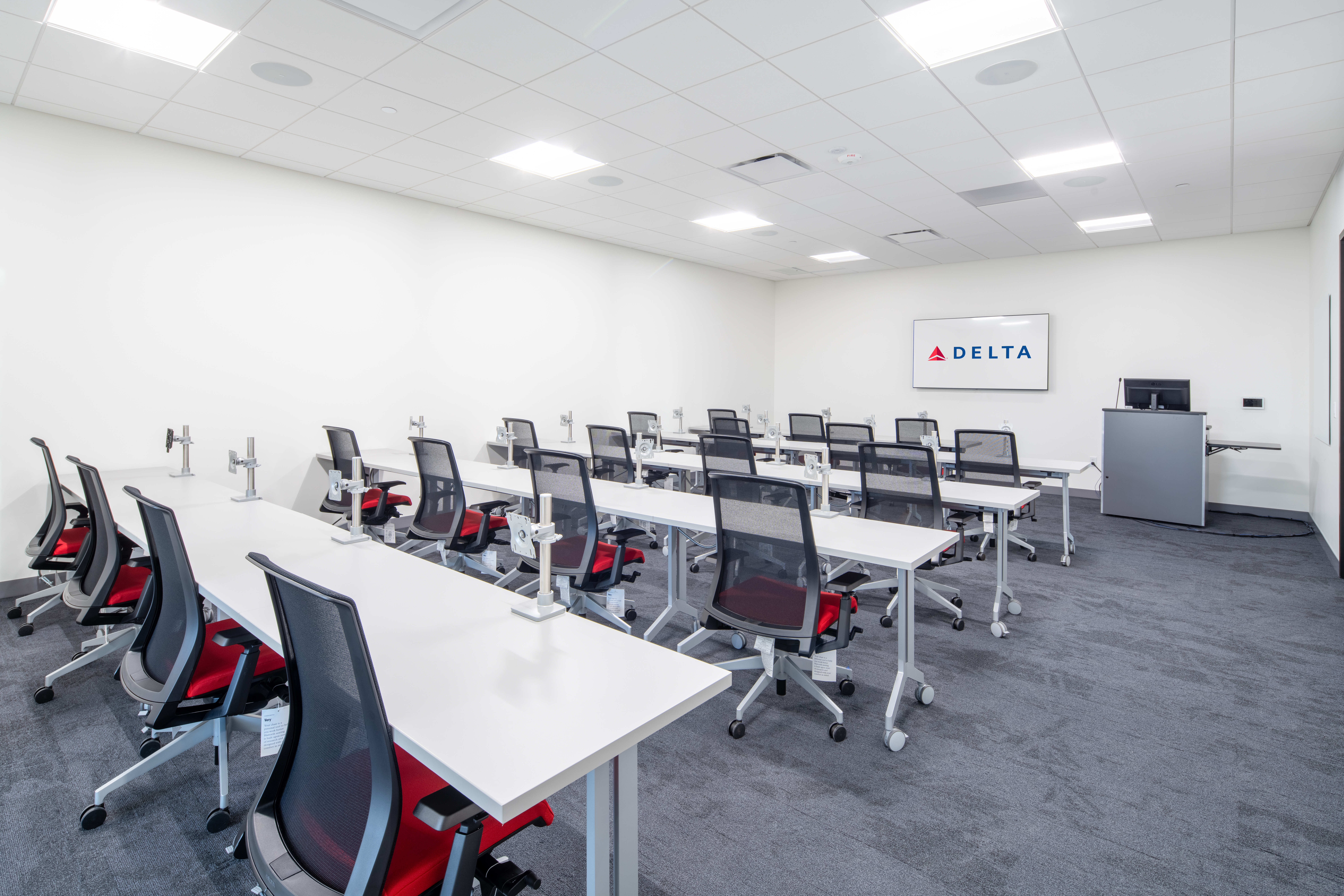 Modern aviation training classroom facility