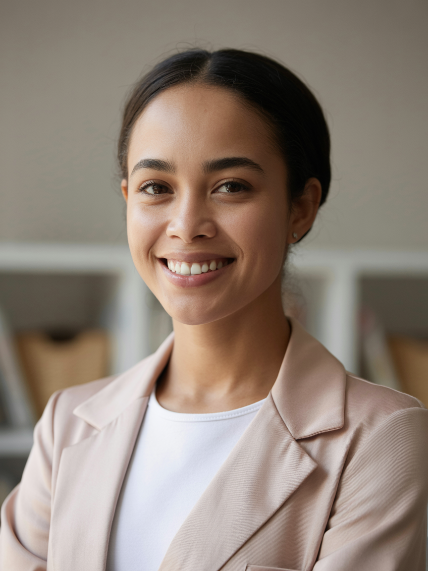 Professional portrait of caring childcare worker