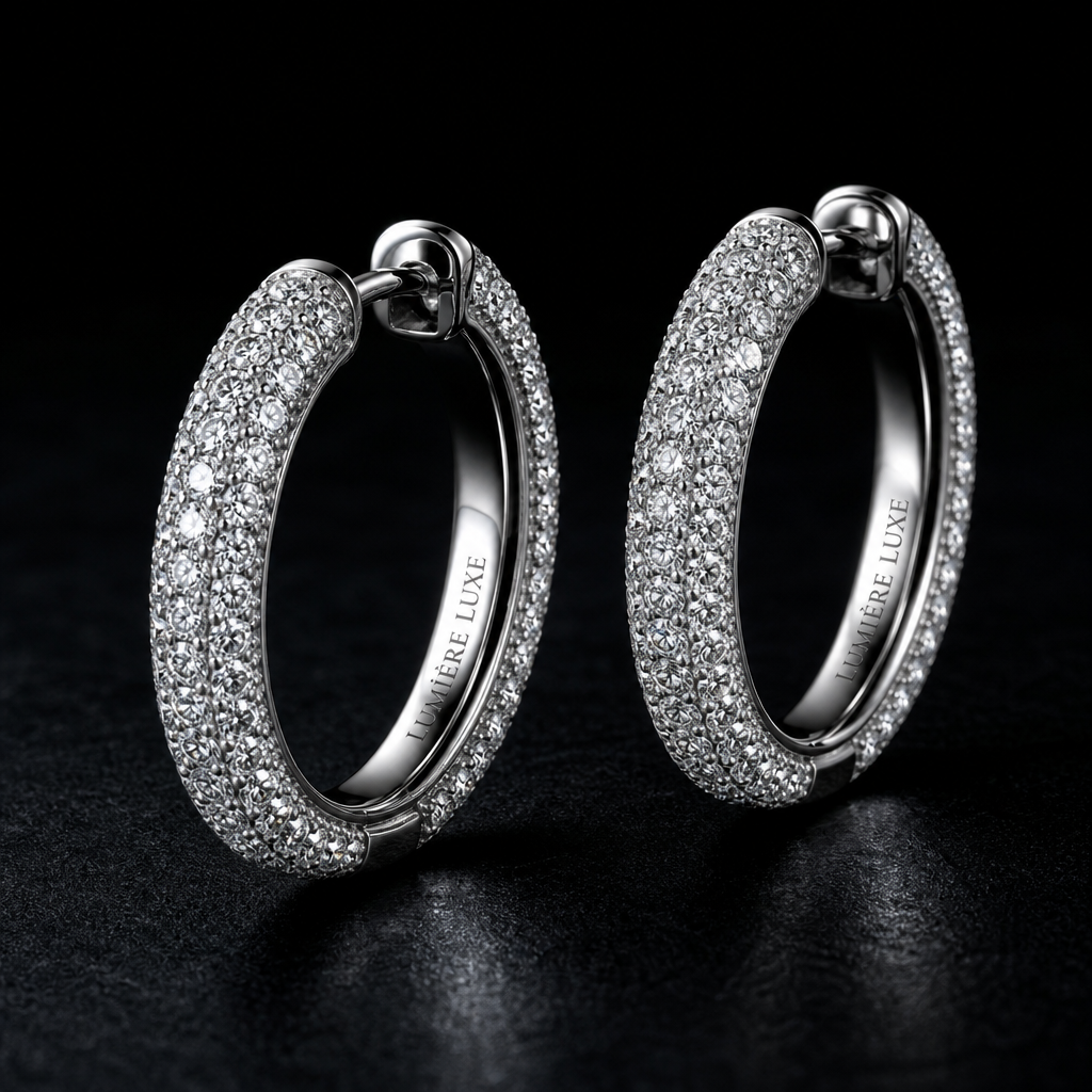 Lune Pavé Hoops