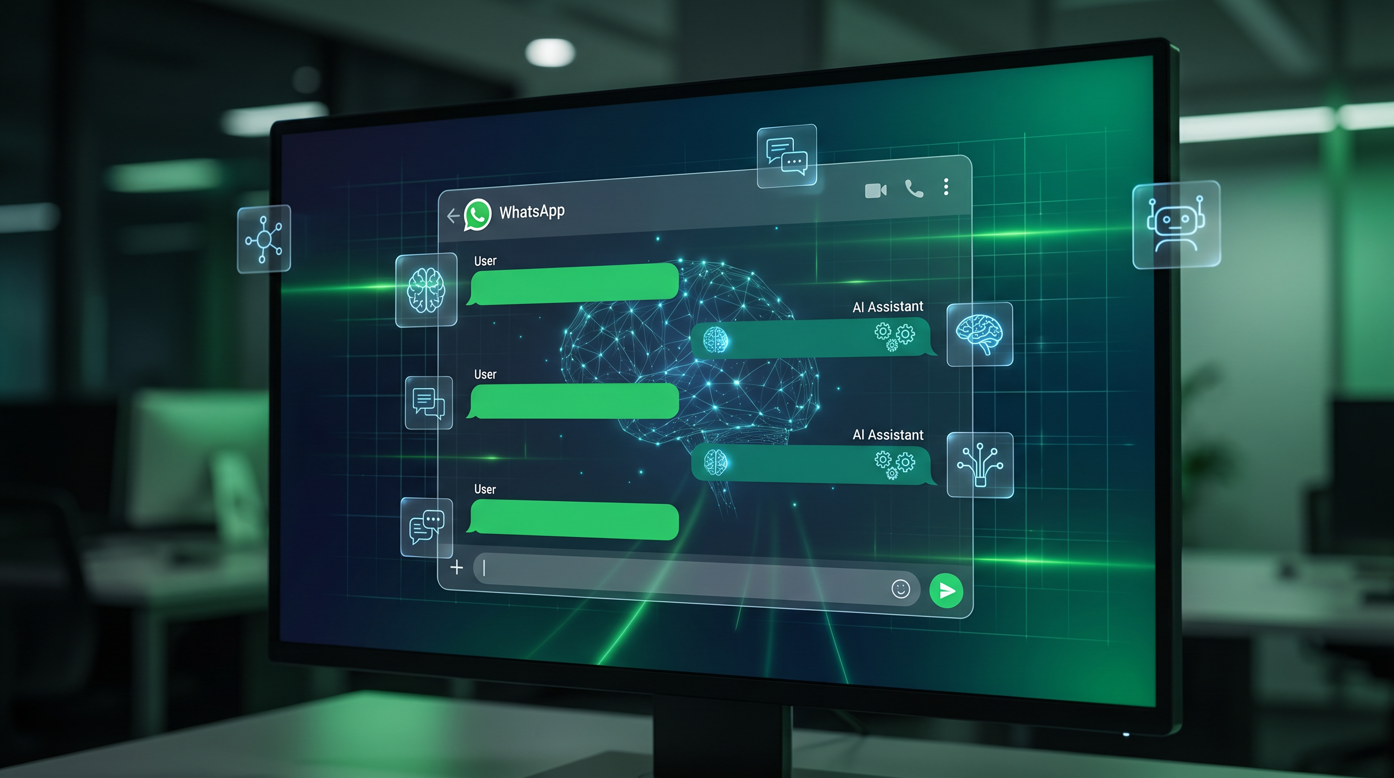 WazBot AI platform automating WhatsApp conversations and lead funnels