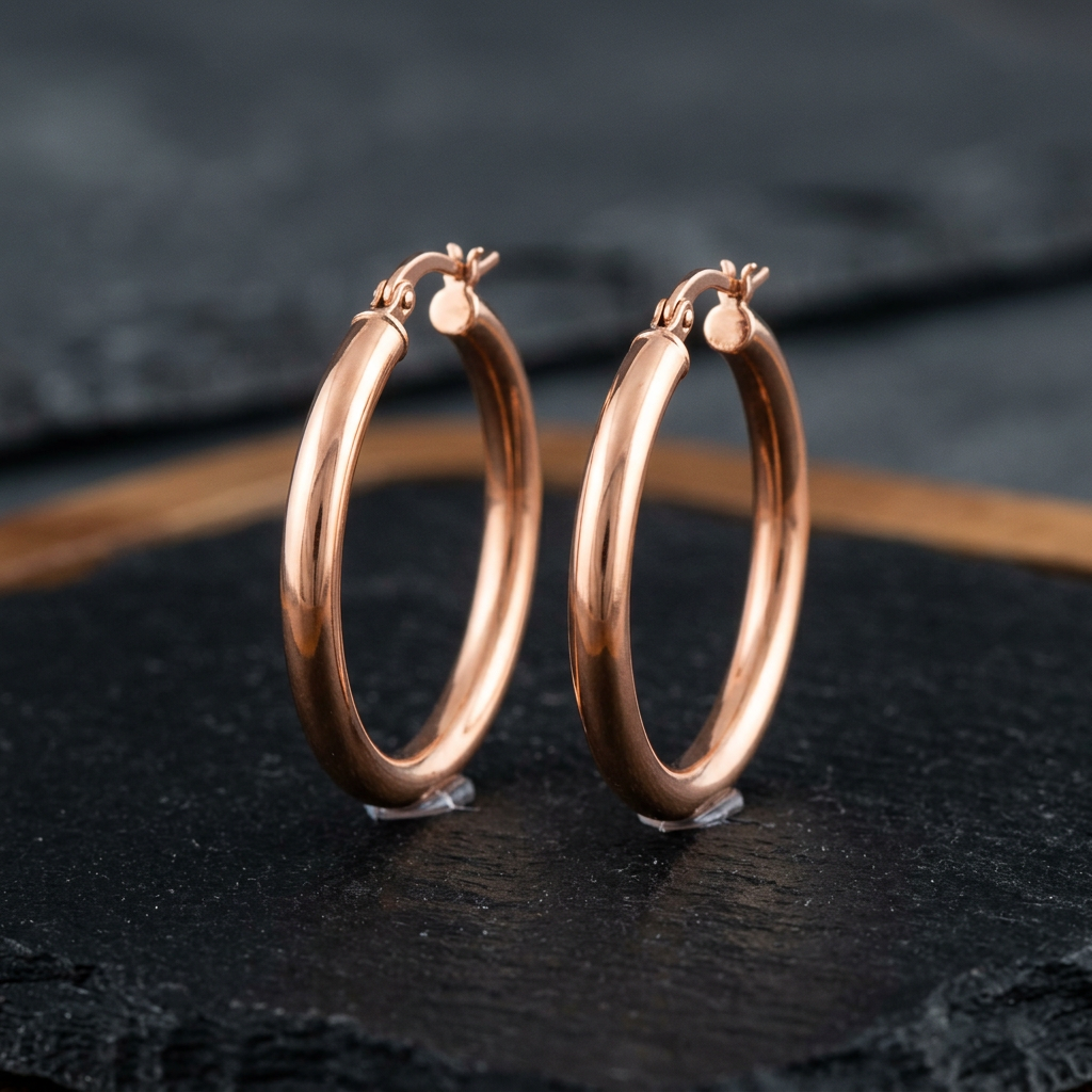 Classic Copper Hoops
