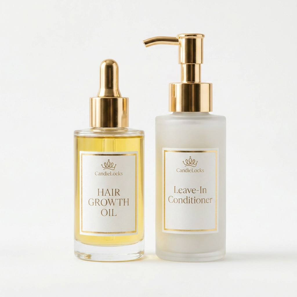 Growth Oil & Leave-In Bundle — natural hair care product by CandieLocks for microlocks and Sisterlocks™