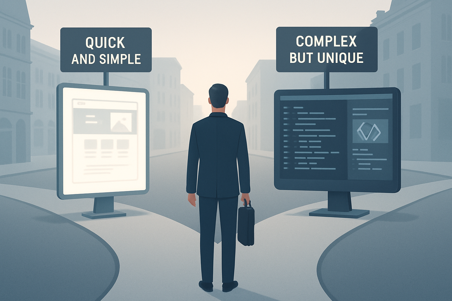 Выбор между готовым лендингом и сайтом с нуля для бизнеса