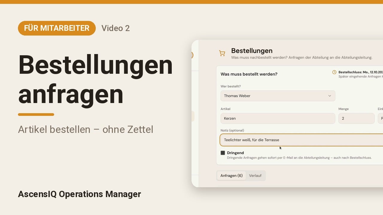 Bestellungen anfragen