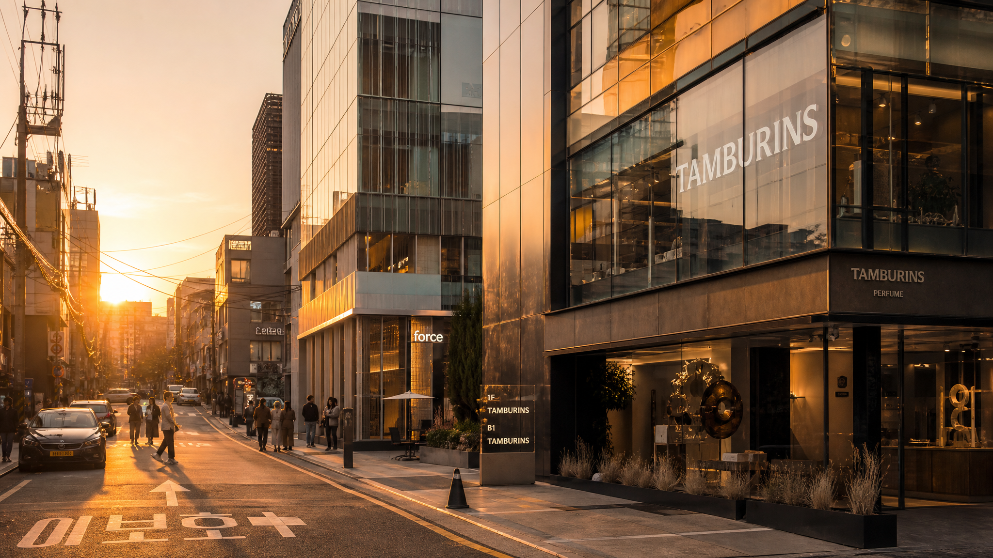 Seoul creative district with modern architecture and design studios
