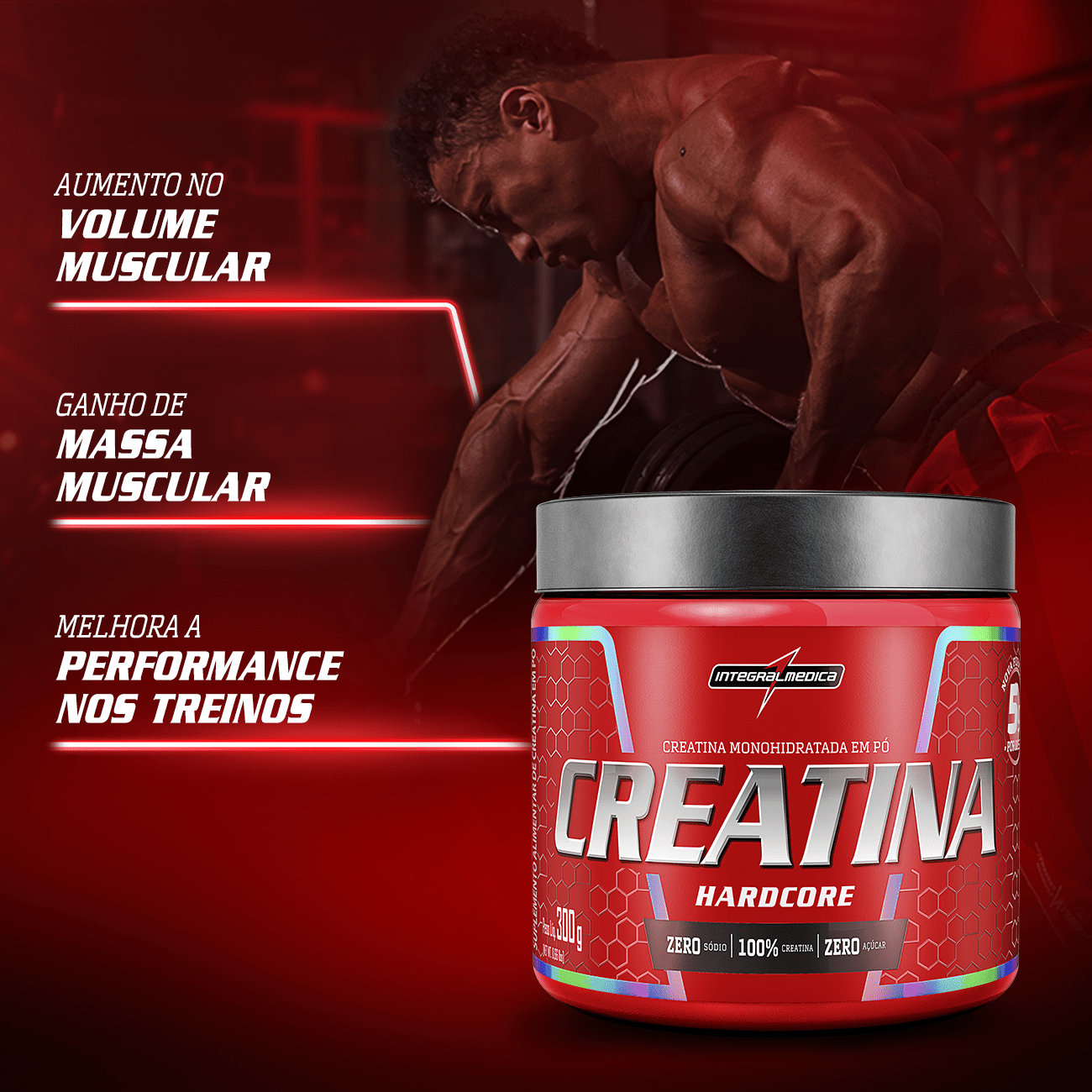 Creatina Hardcore Integral Médica