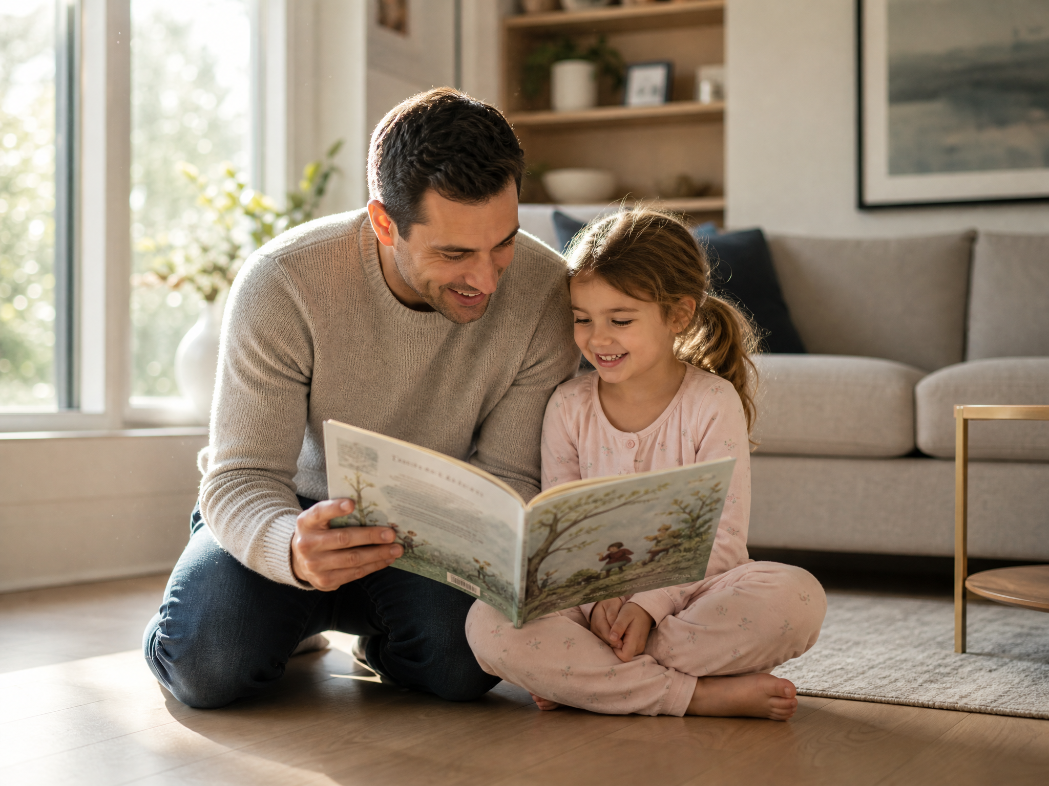Father present with his family at home