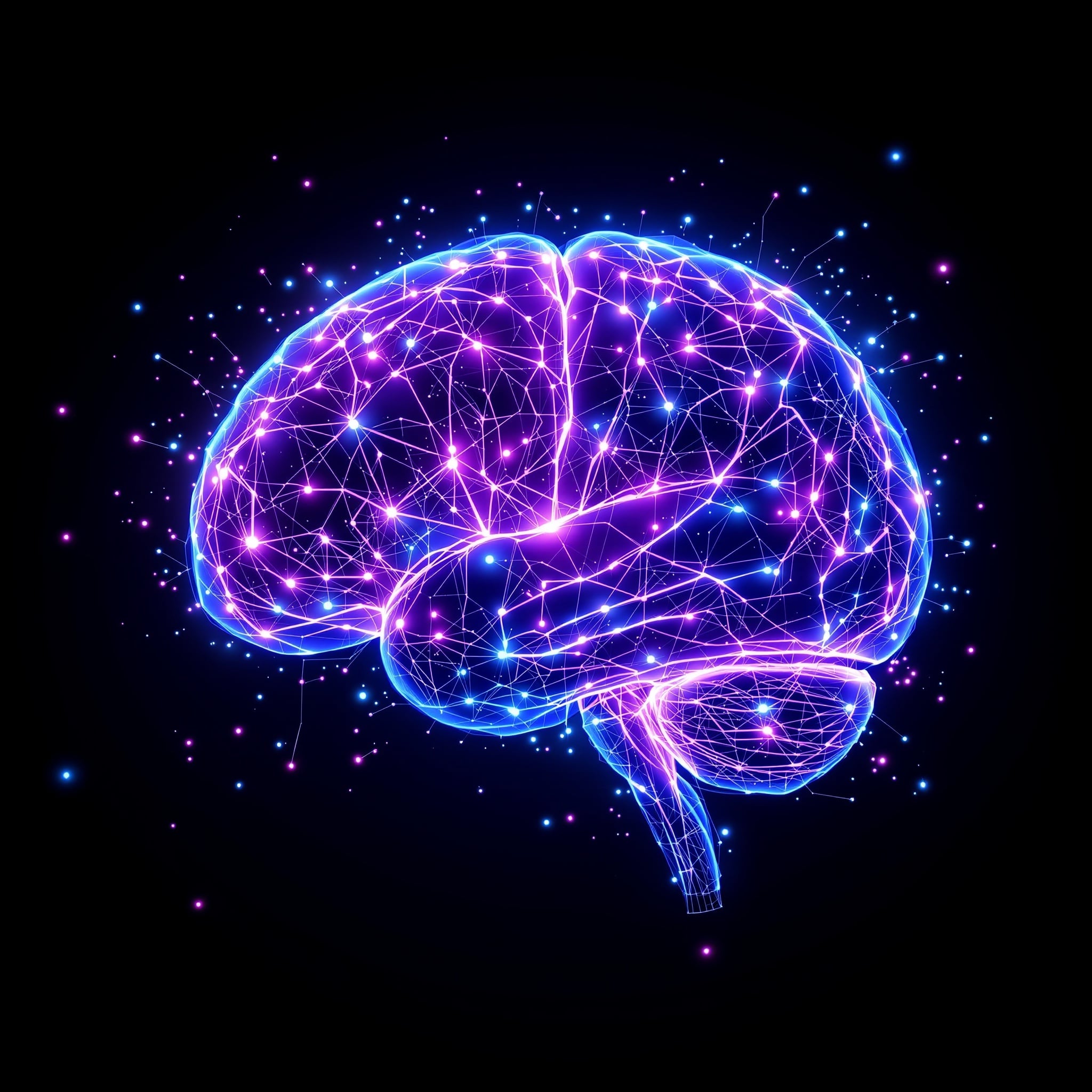 Cérebro neural representando a reprogramação cerebral