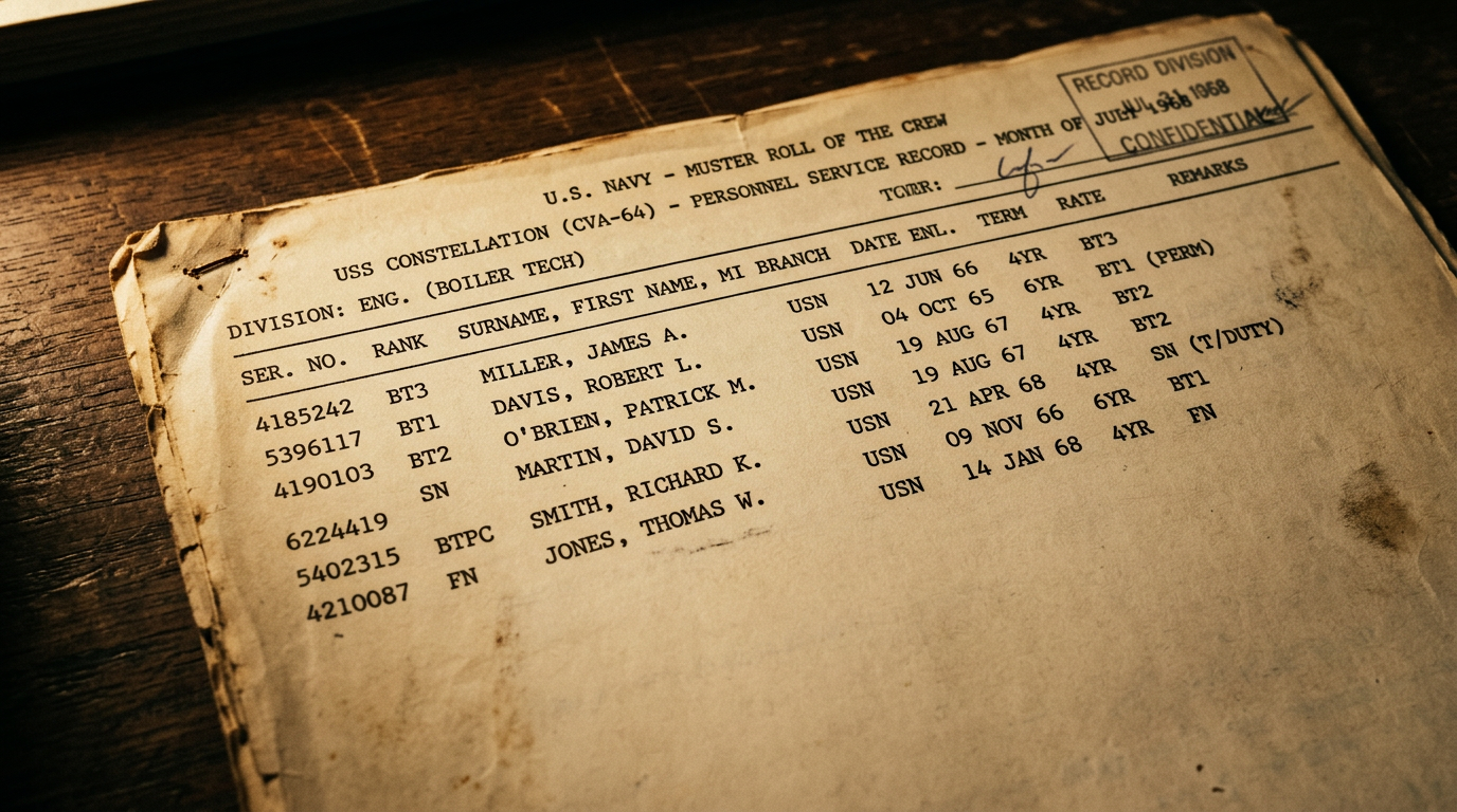 Muster rolls and personnel records