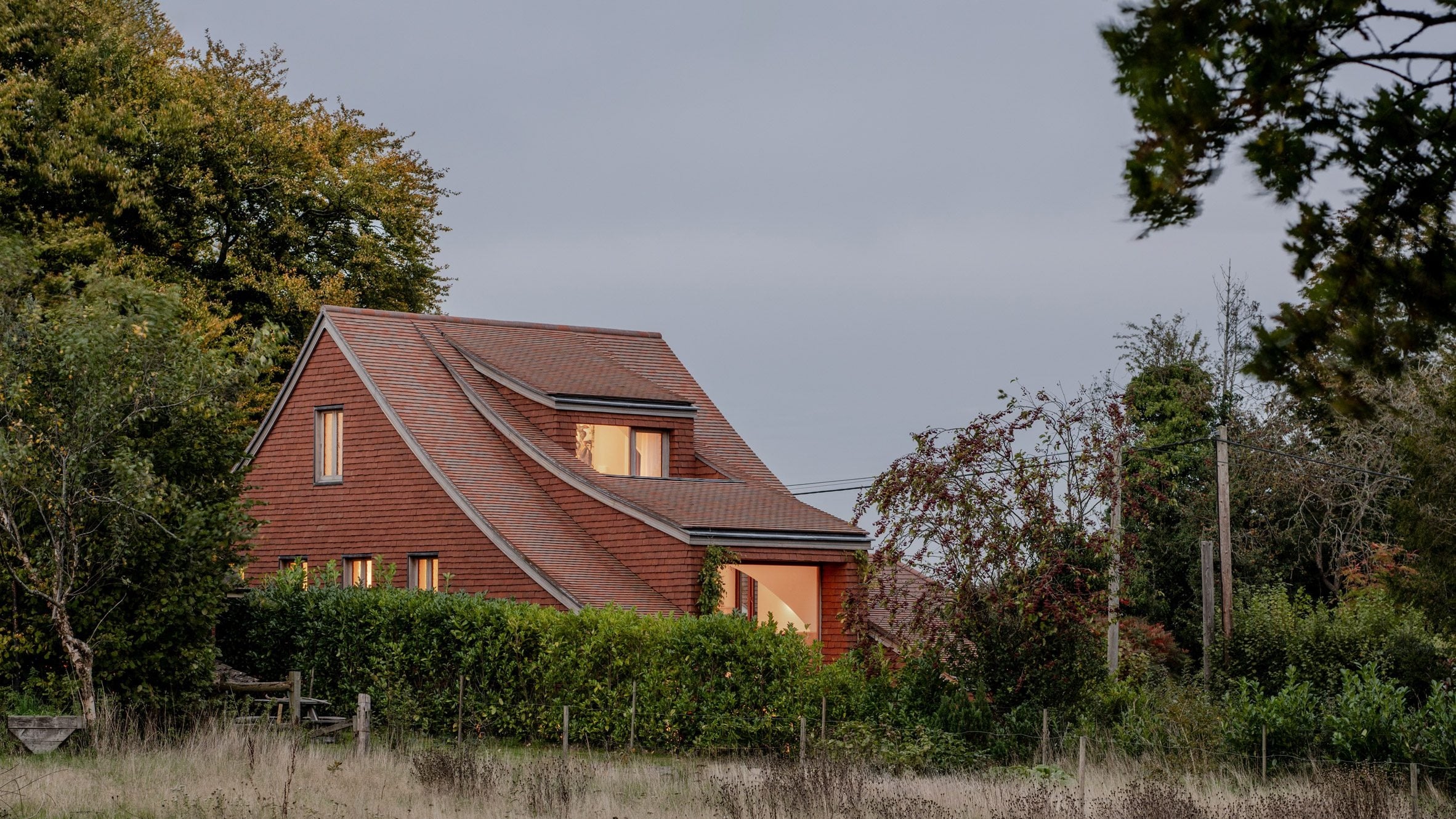 New build UK house with fresh tile roof