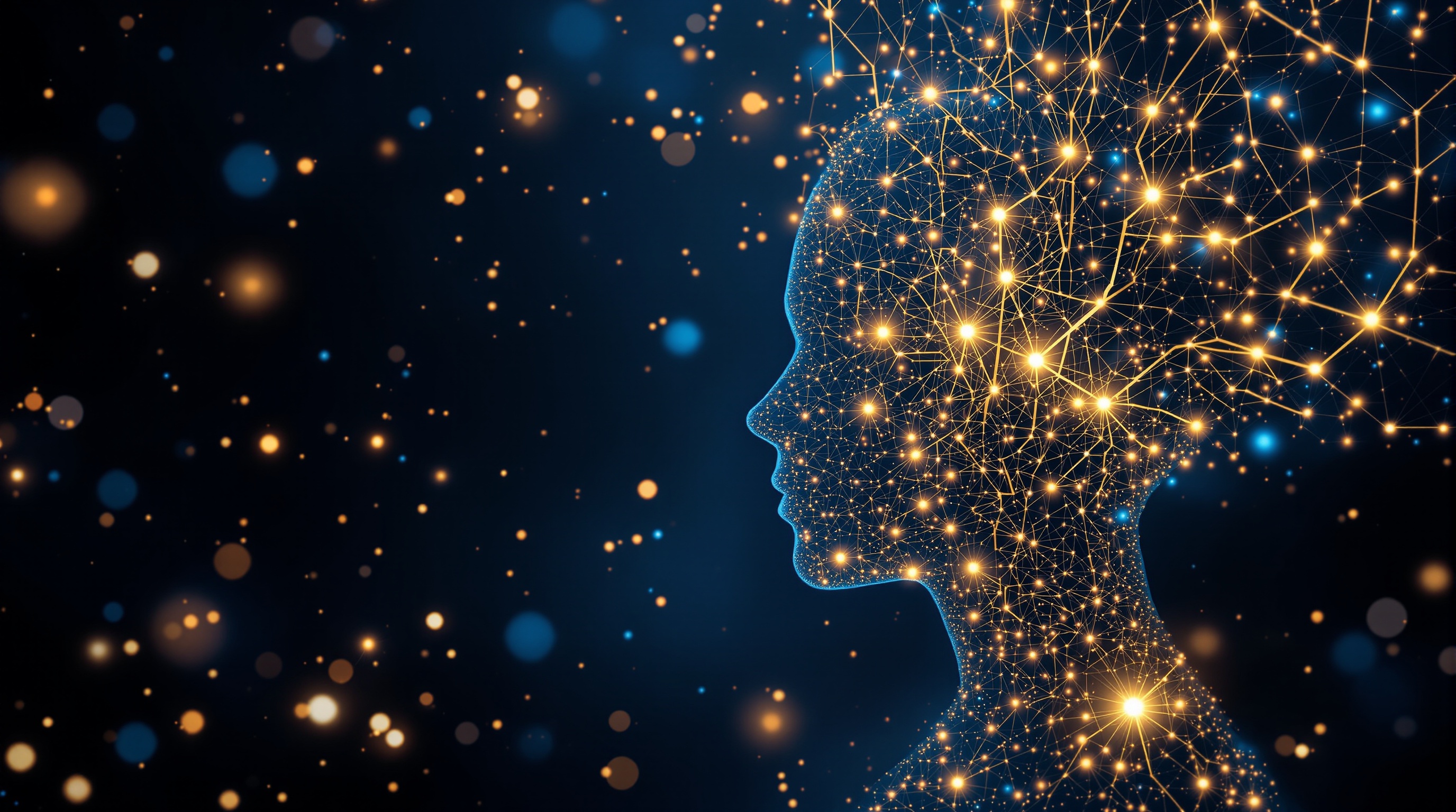 AI destekli insan analizi görseli - dijital enerji ağacı ve bağlantı haritası