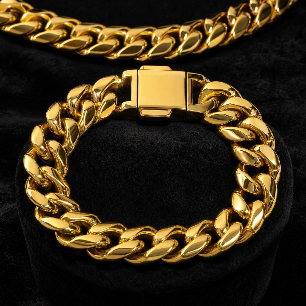 Gold Plated Cuban Link Bracelet