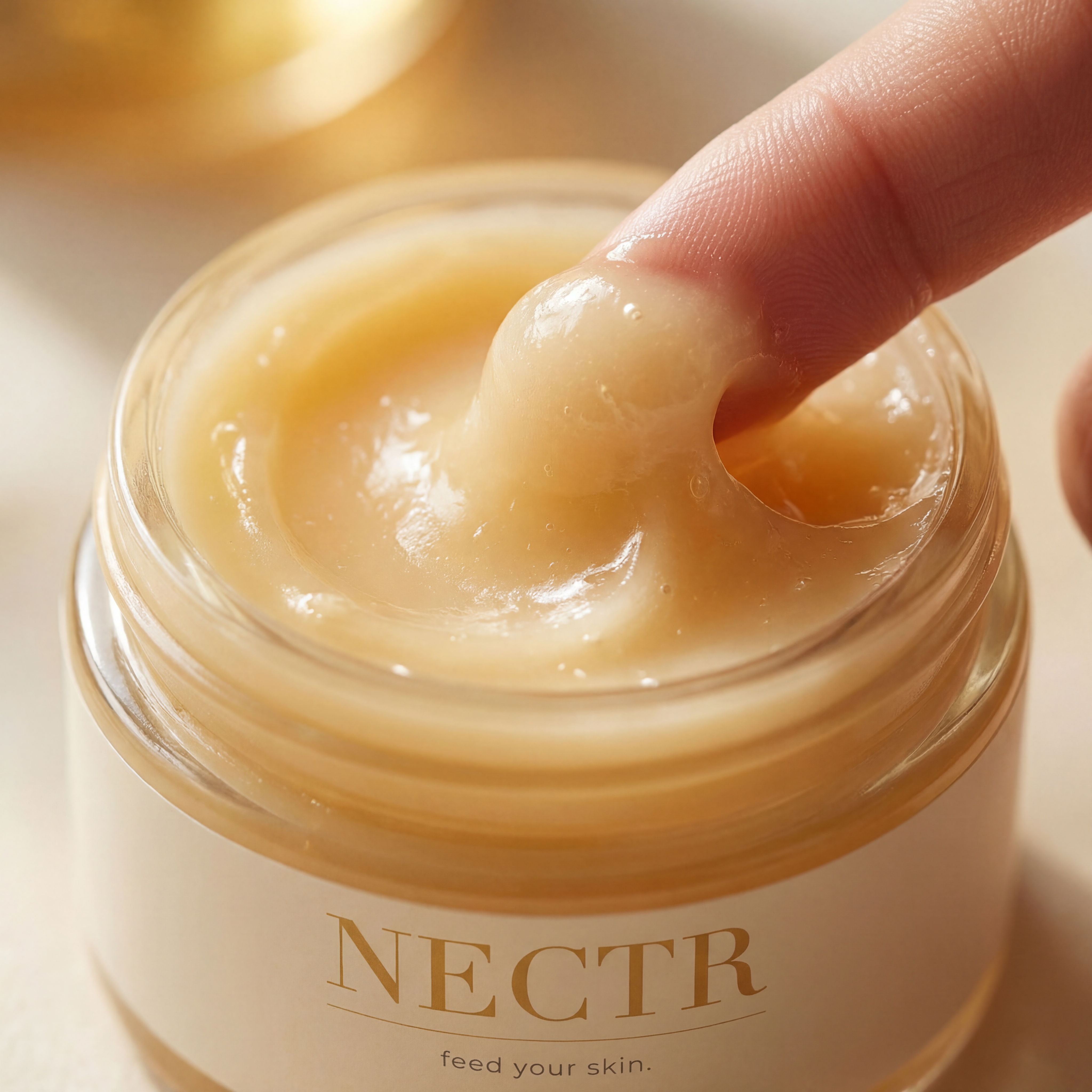 Finger scooping NECTR balm