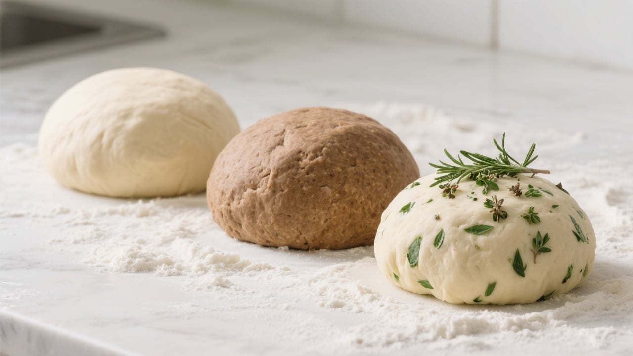 Pâte à Pizza Maison 7 Préparation étape par étape d'une pâte à pizza maison moelleuse et croustillante, avec des ingrédients simples et une technique facile à suivre