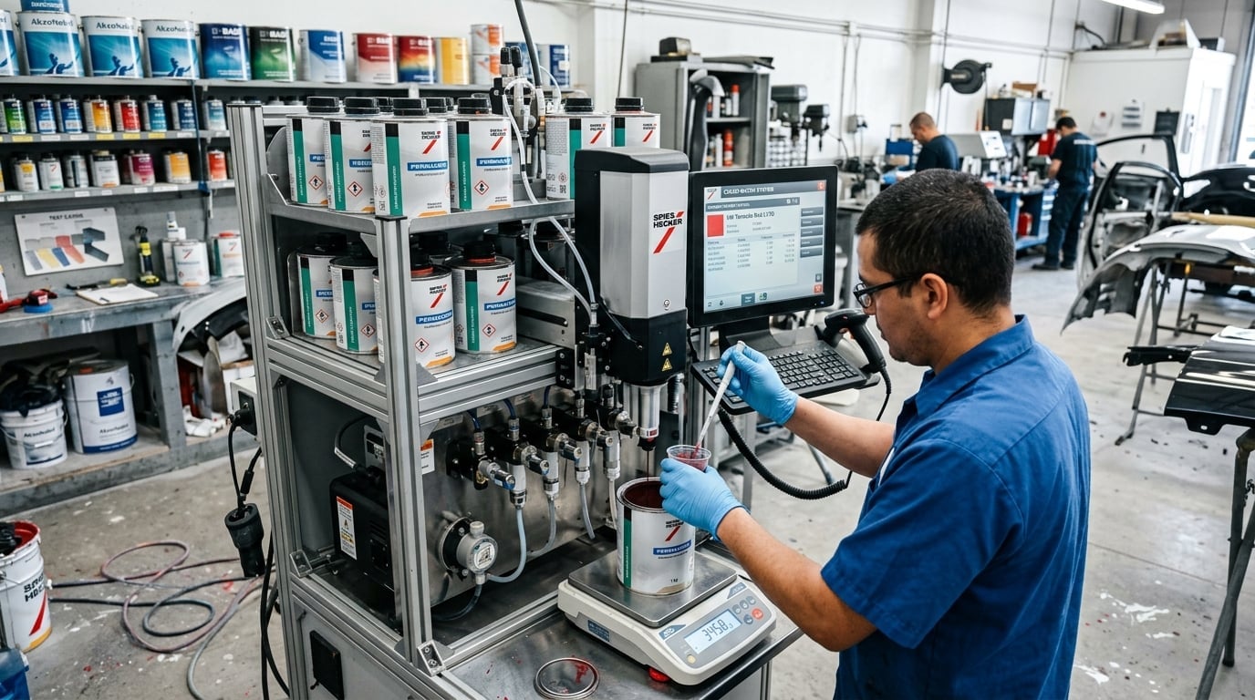 Computergestützte Farbmischanlage