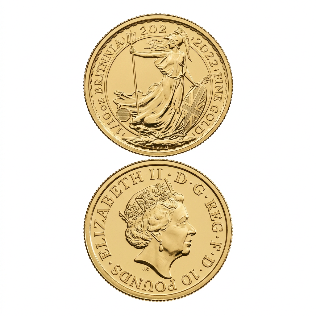 Royal Mint 1/10 oz Britannia 2022 Gold Coin