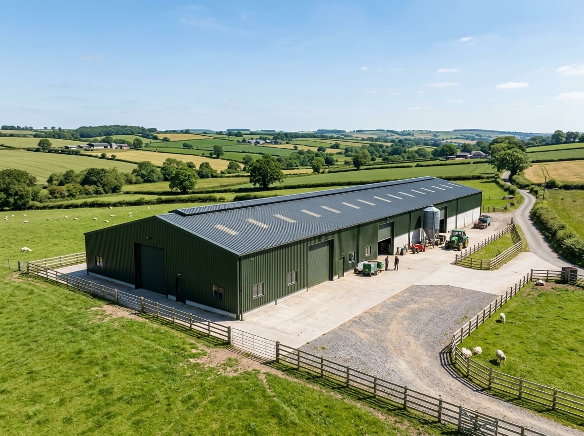 Livestock barn – new green cladding