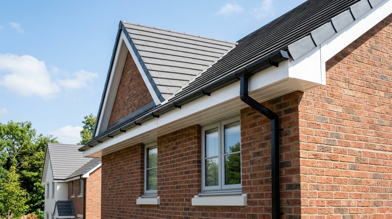 Fascia and soffit installation on UK house