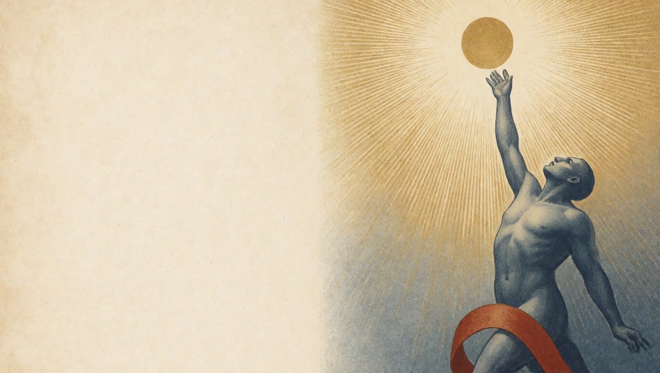 Figura alcanzando el sol, esfuerzo de cambiar sin lograrlo