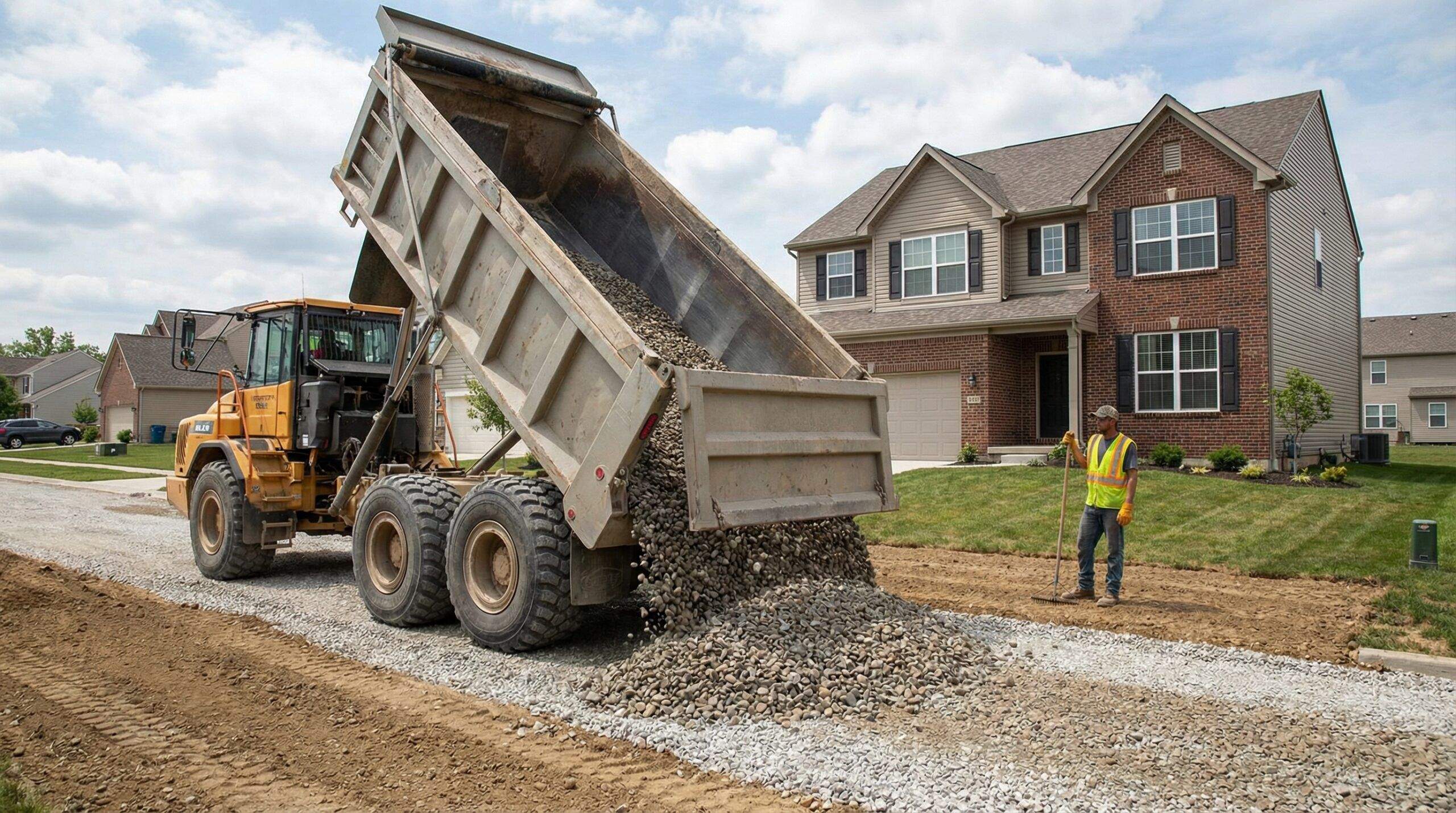 Construction materials delivery site