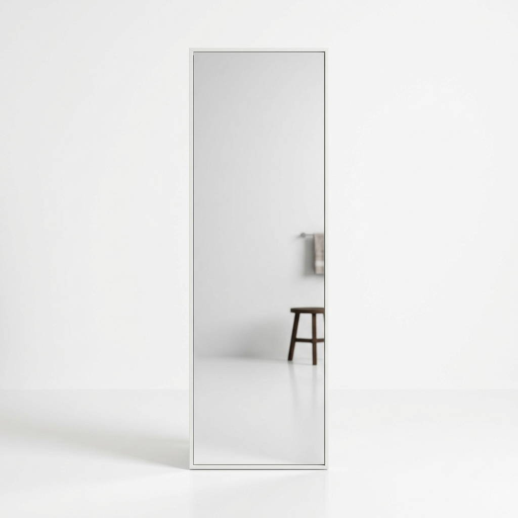 Round Black Framed Mirror