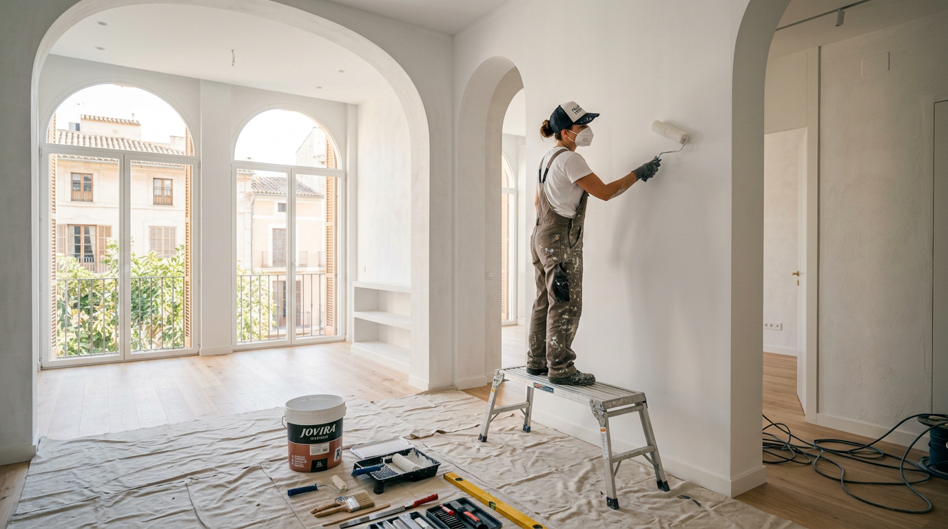 Trabajo de pintura interior profesional