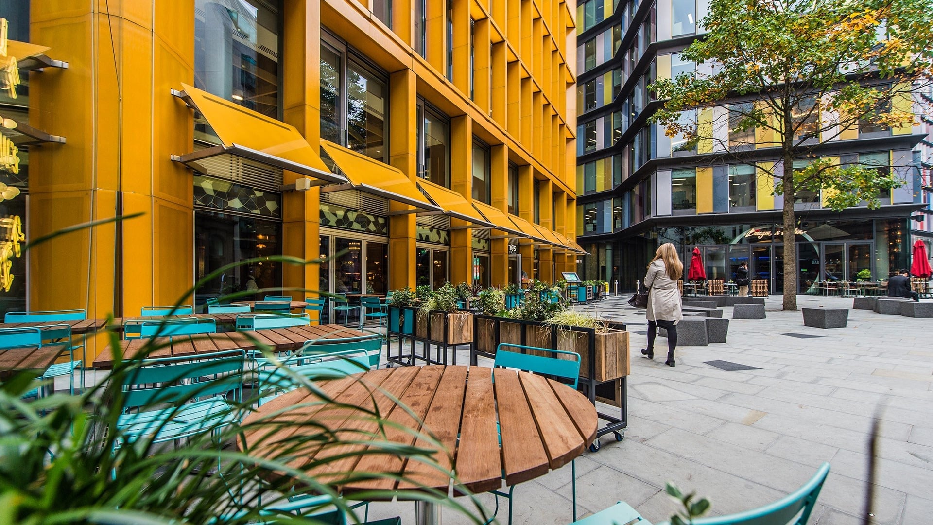 Commercial construction project showcasing modern building design