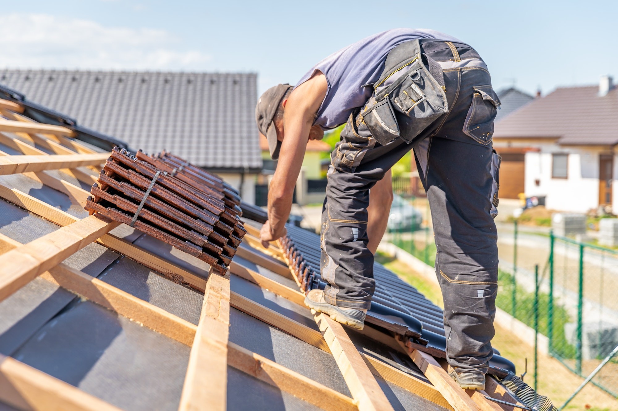 New roof structure construction