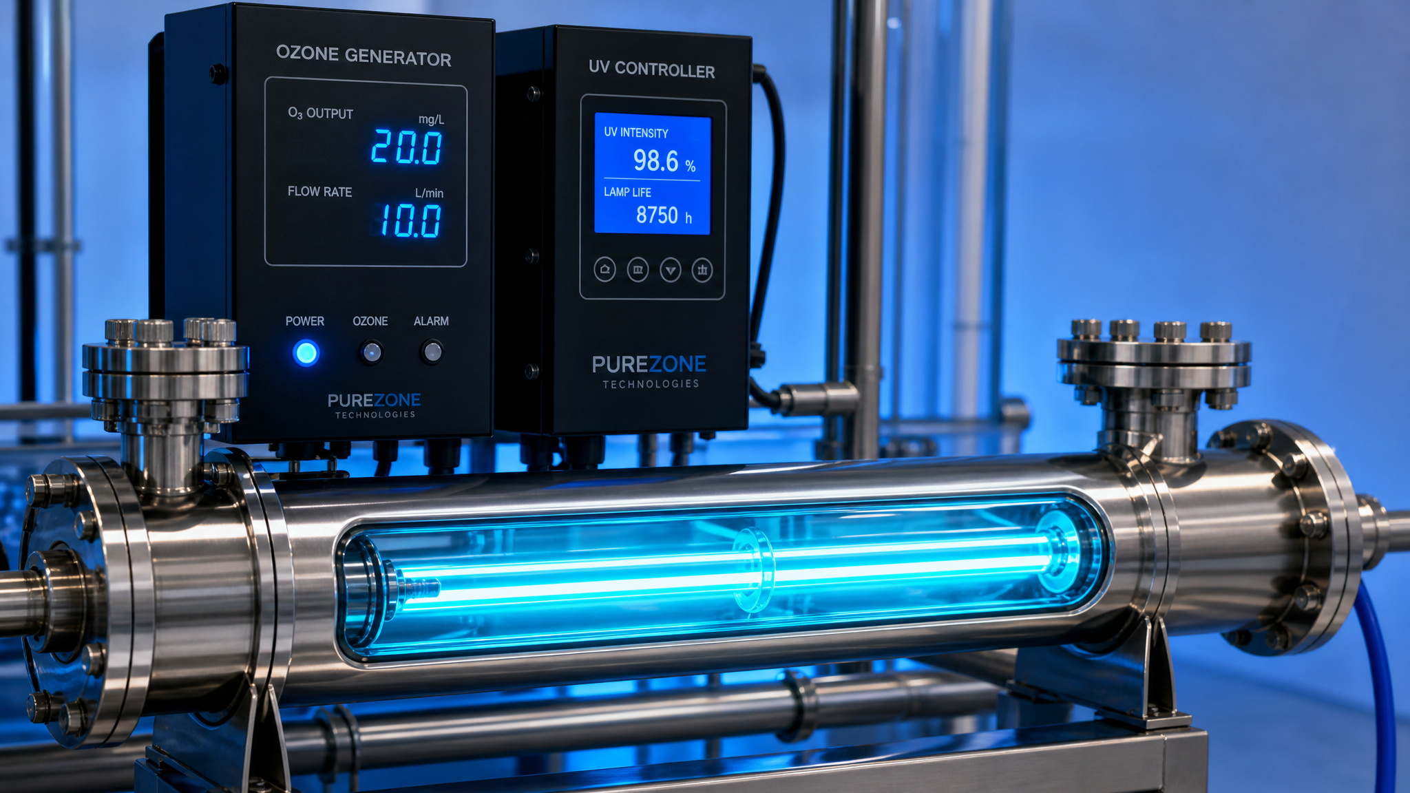 Sistema UV y ozonización - Tratamiento final del agua