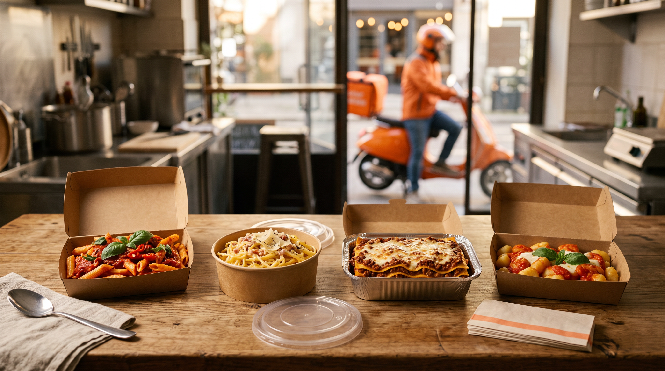 Menu ridotto per il delivery: quali piatti viaggiano bene