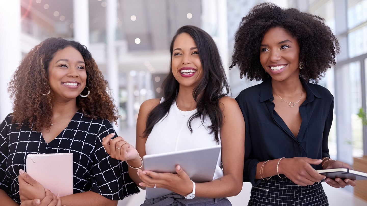 Women entrepreneurs collaborating and building businesses together