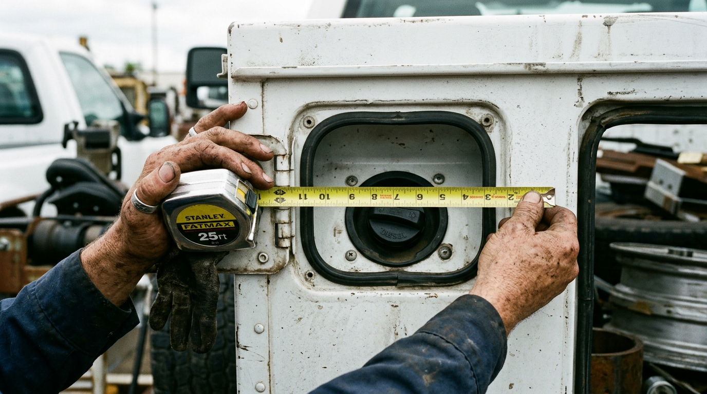 How to Measure Your Work Truck Fuel Door Opening
