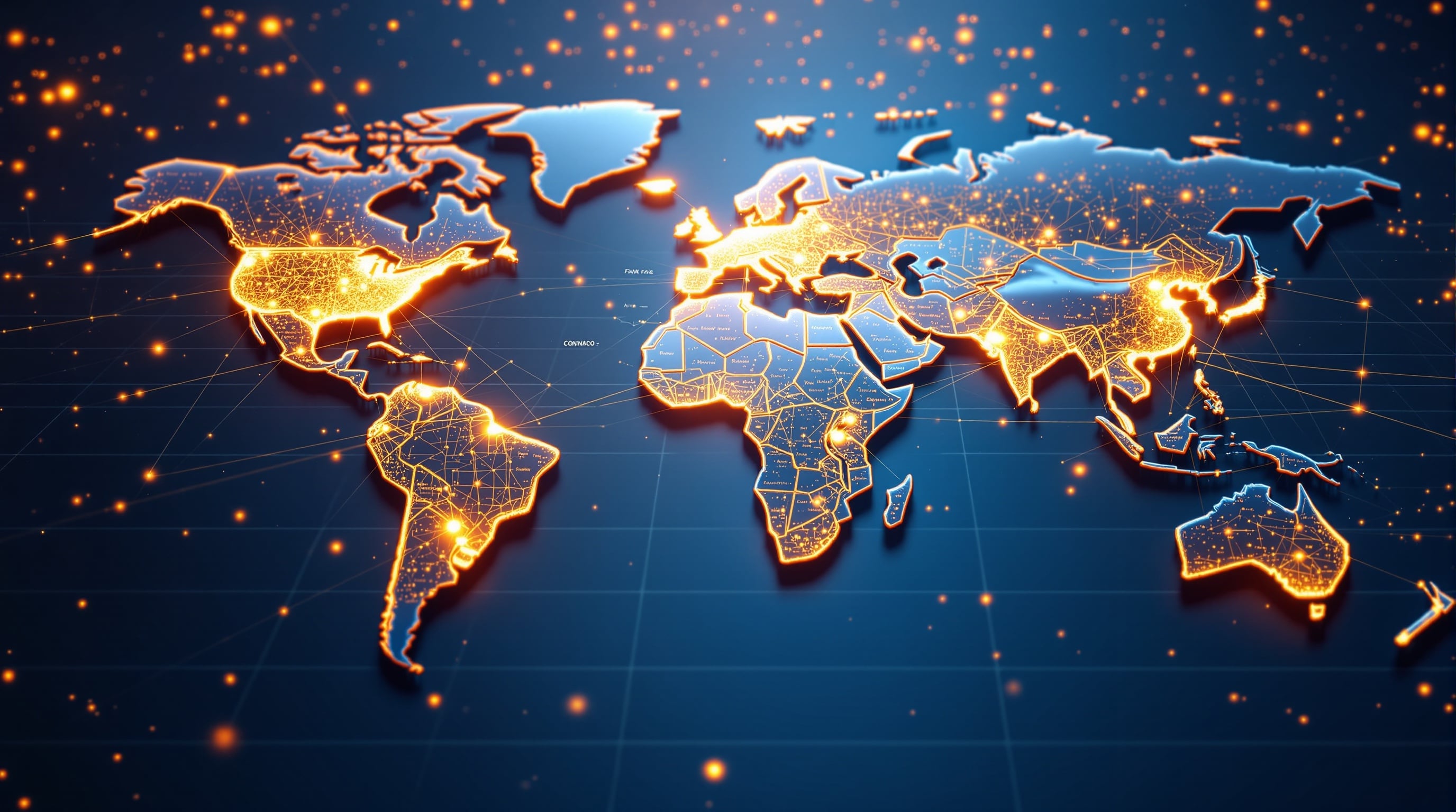 Global network map showing Sentra Bank Group operations