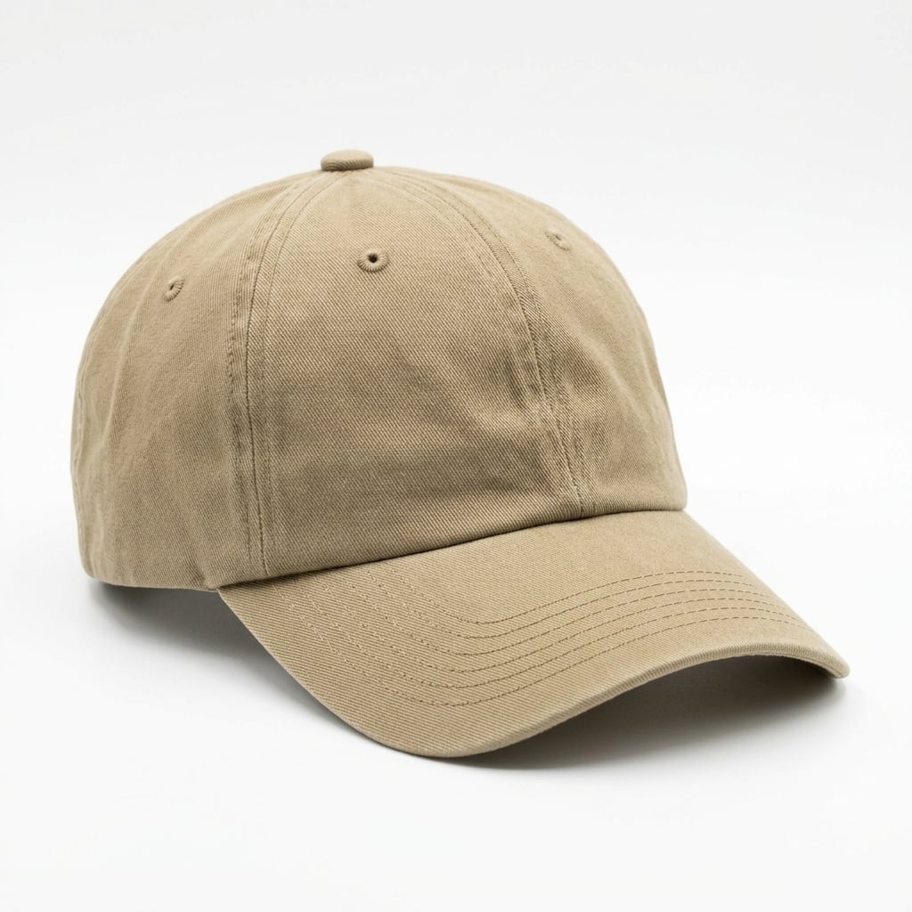 Big Accessories Unstructured Dad Cap in Khaki